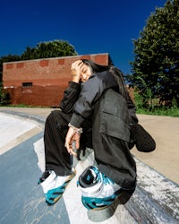 a person on a skateboard